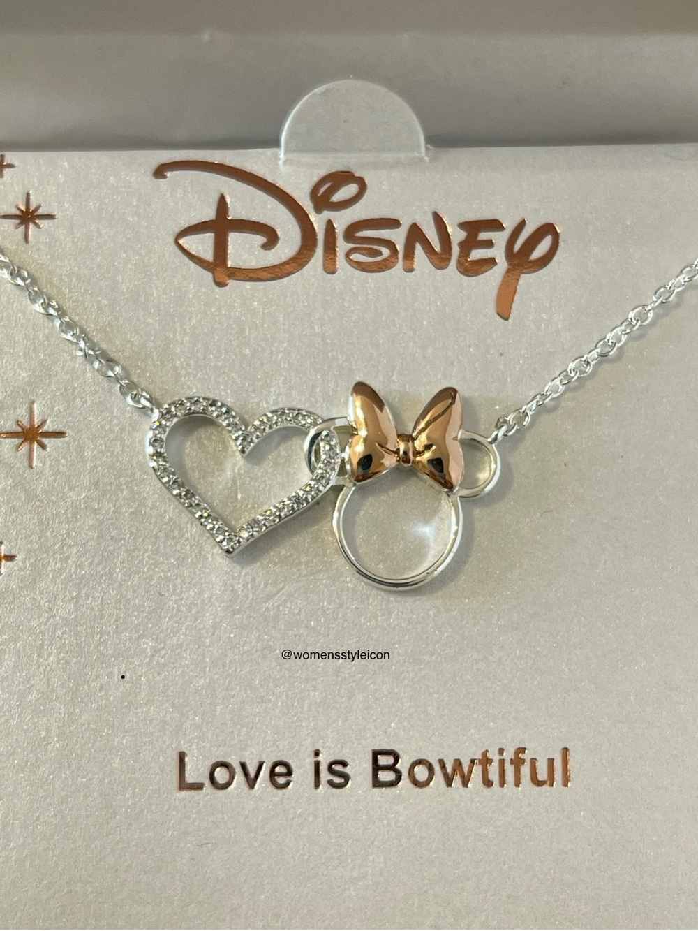 Disney Classics Jewelry | Minnie Mouse Bow & Heart Pendant Necklace - Picture 4 of 7